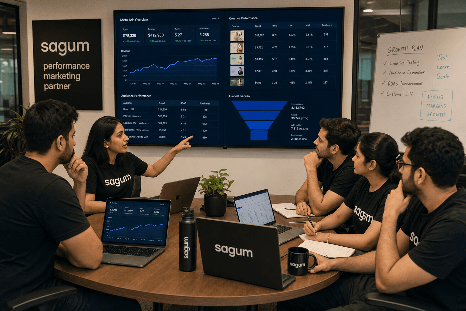 The Sagum team, senior operators behind the strategy