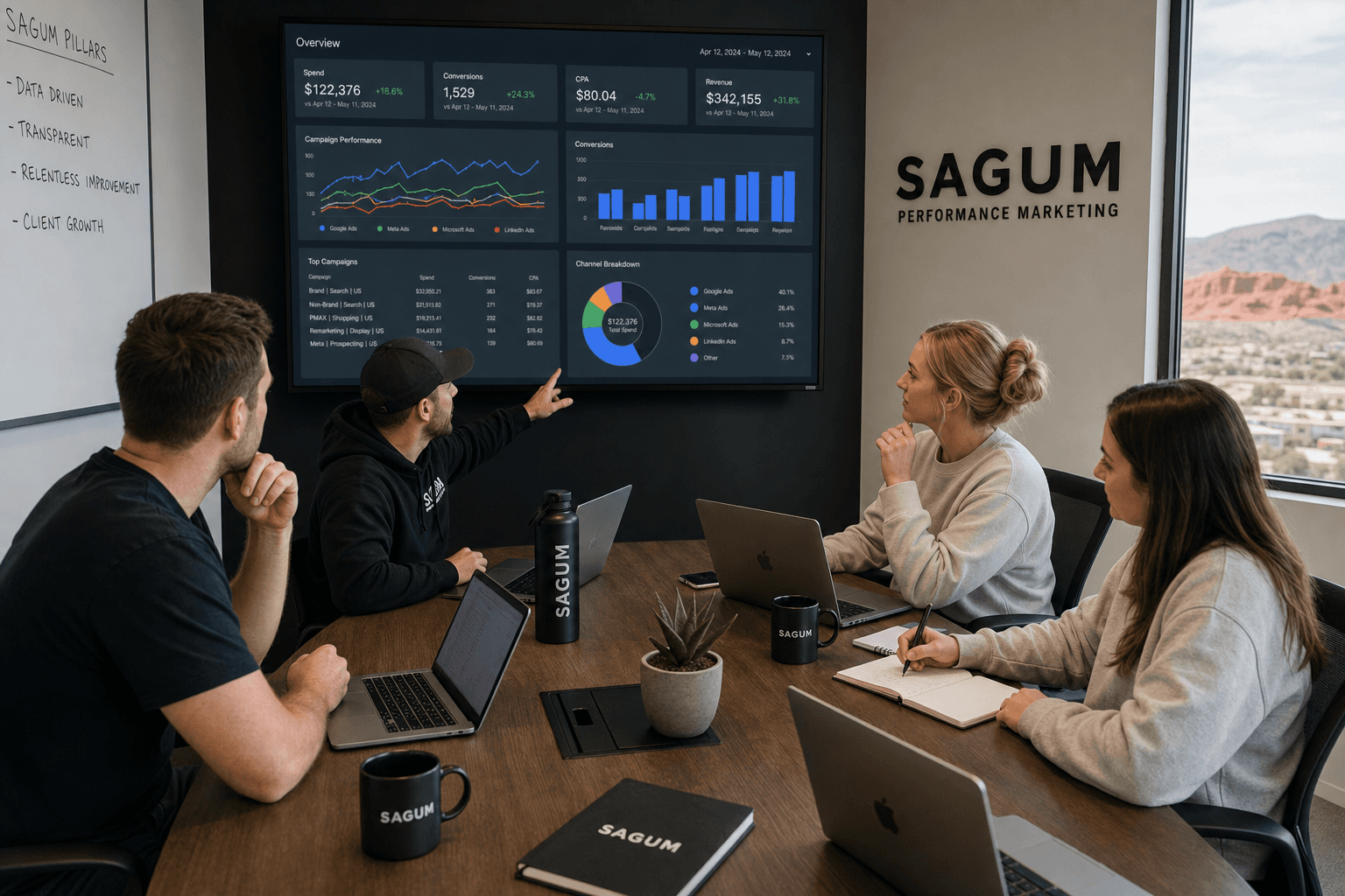 The Sagum team, senior operators behind the strategy