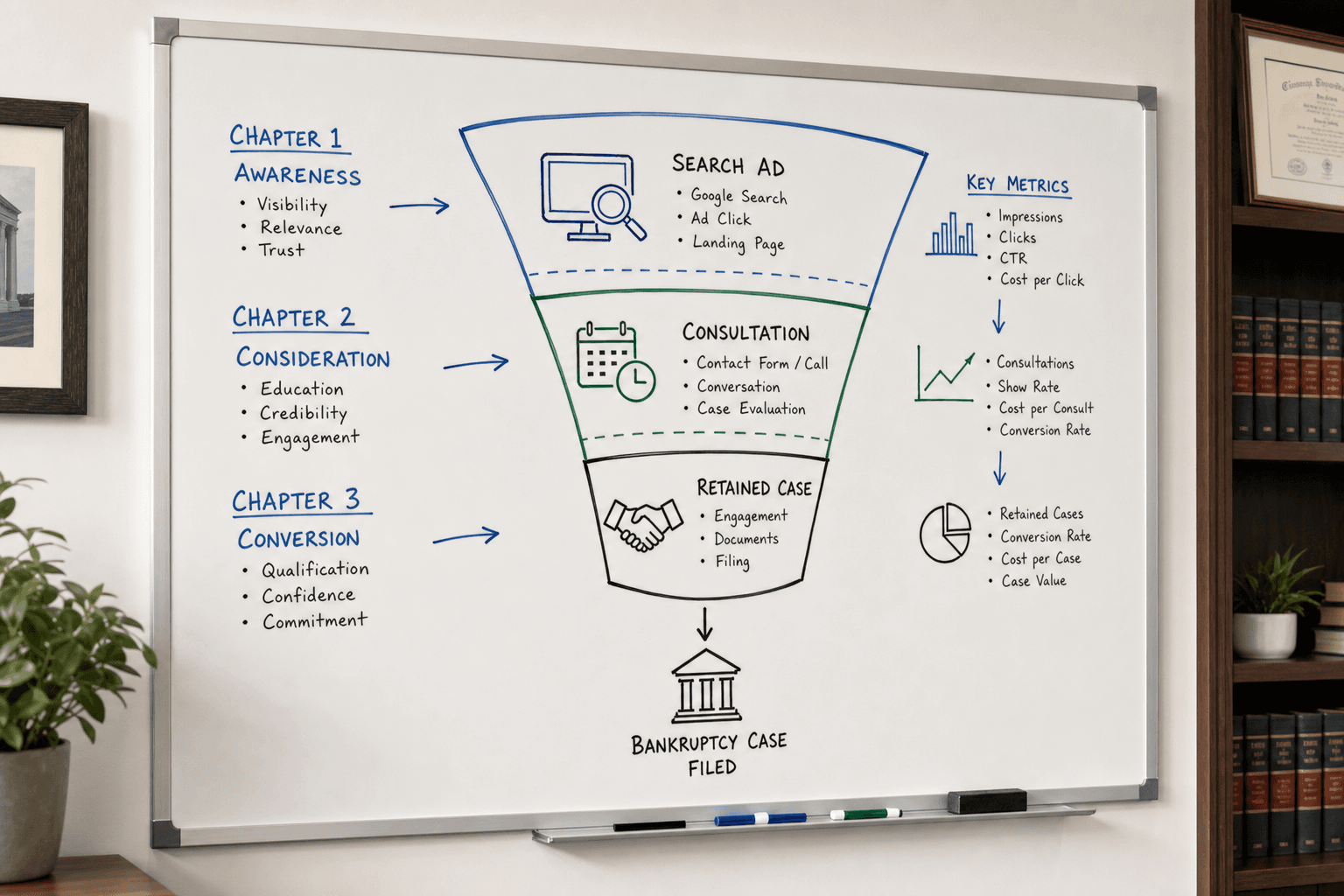 The advertising strategy for a Bankruptcy Attorneys business