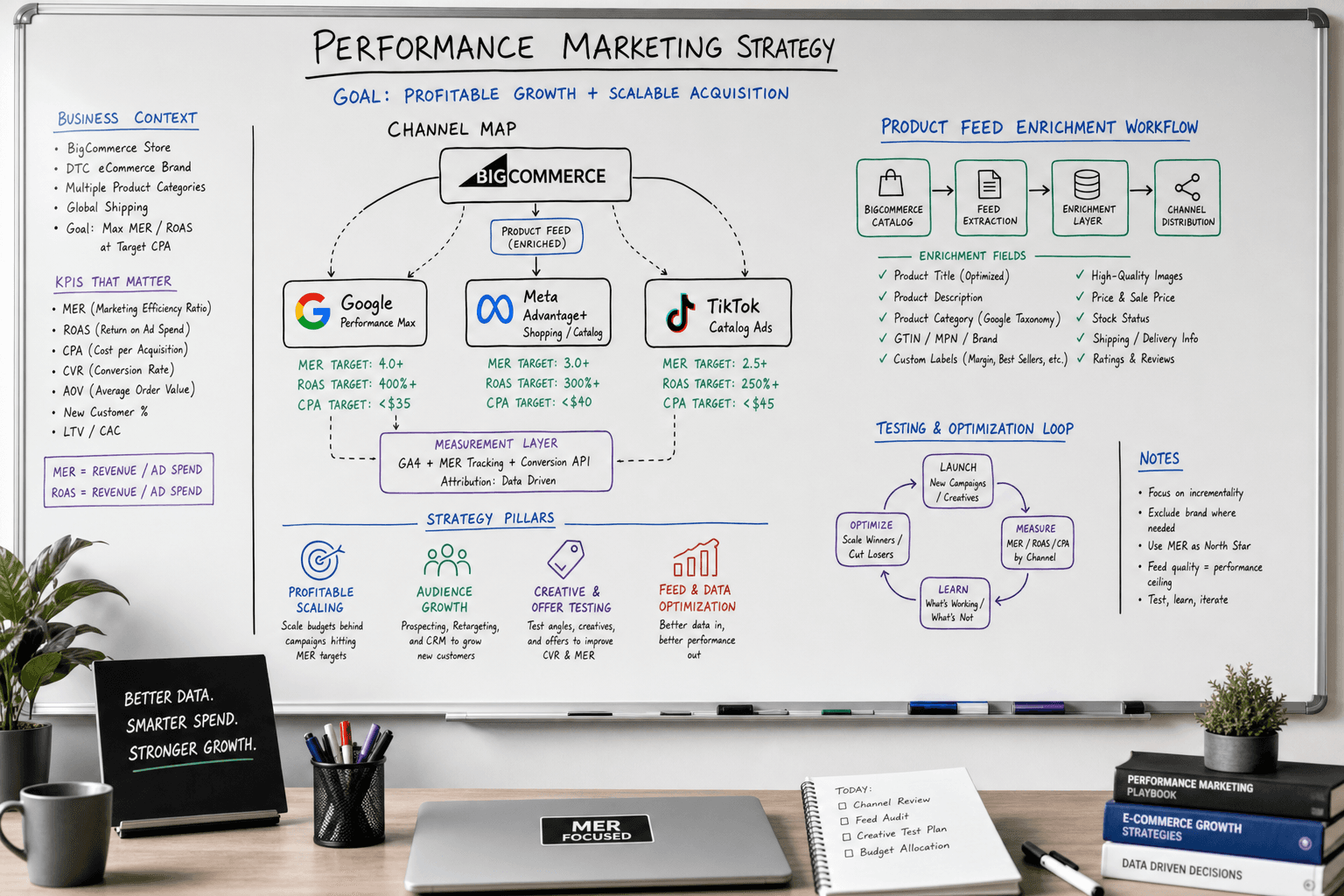 The advertising strategy for a BigCommerce Brands business