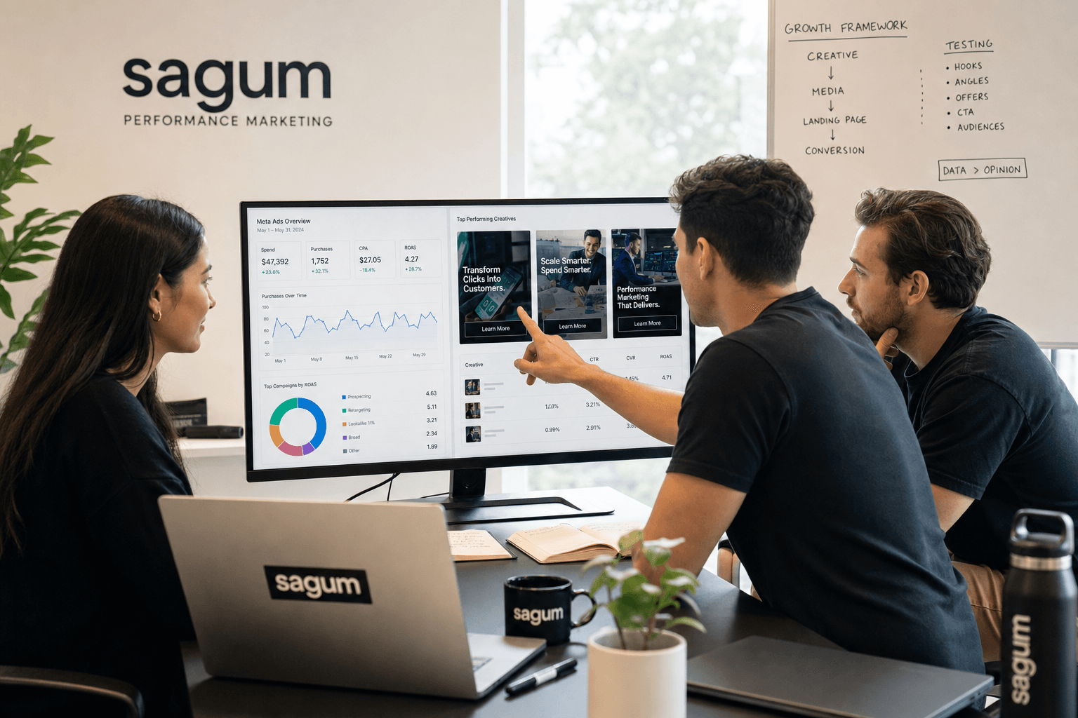 The Sagum team, senior operators behind the strategy