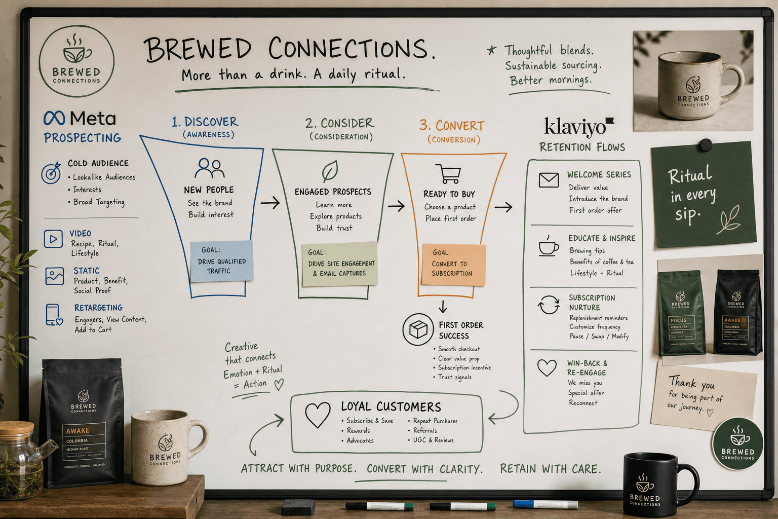 The advertising strategy for a Coffee & Tea Brands business