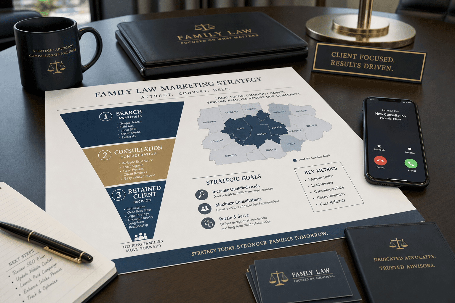 The advertising strategy for a Divorce Attorneys business