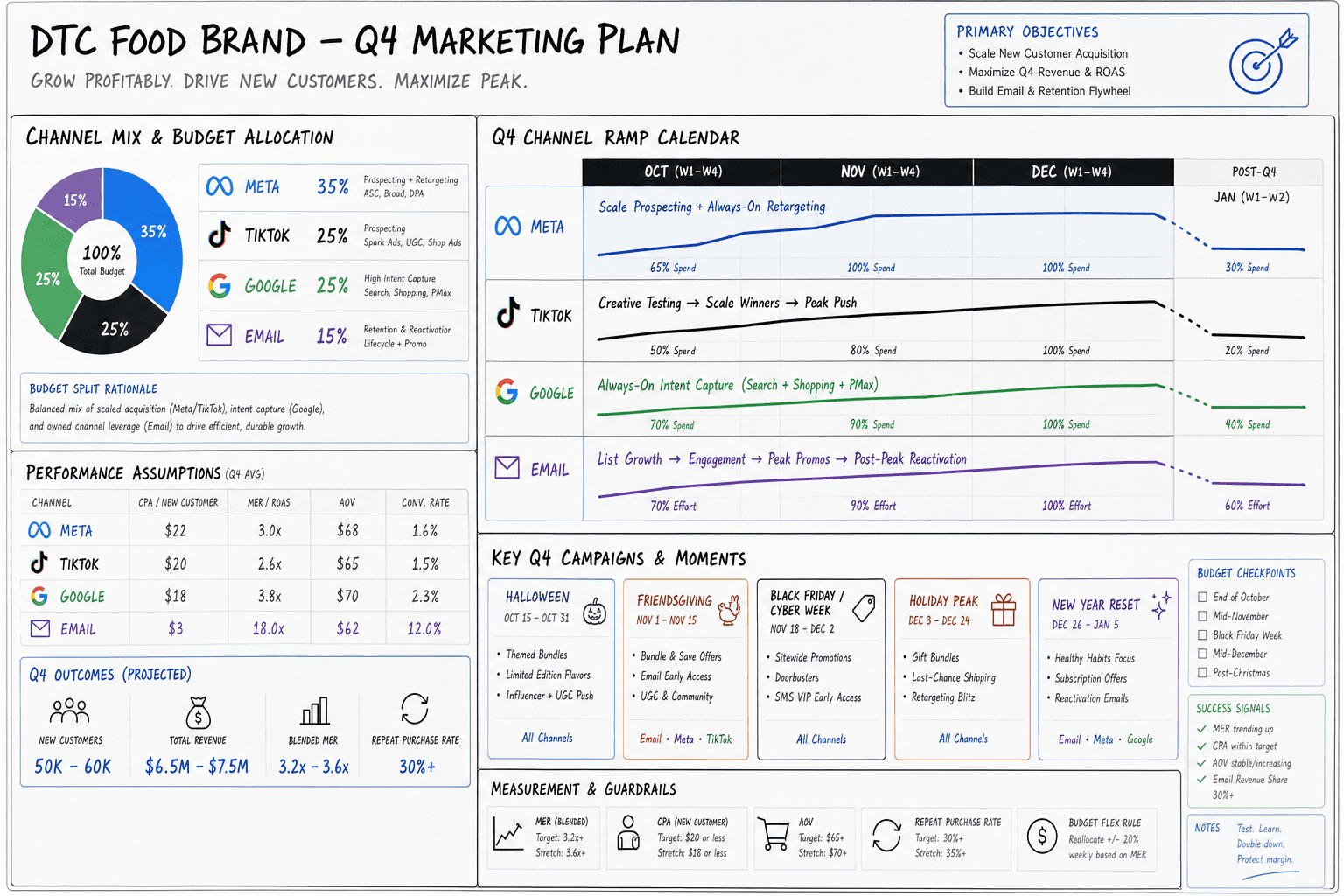 The advertising strategy for a Food Brands business