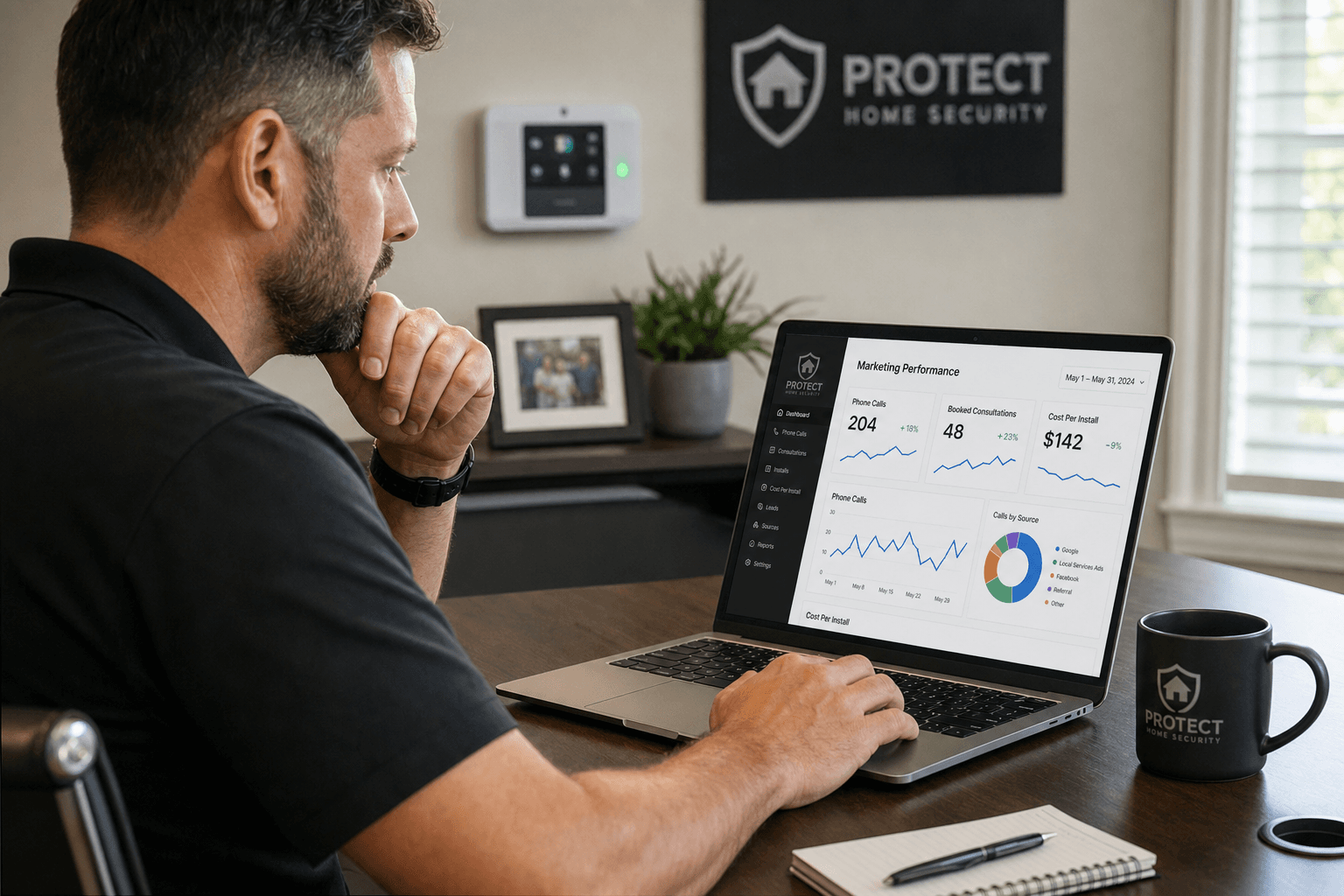The advertising strategy for a Home Security Companies business