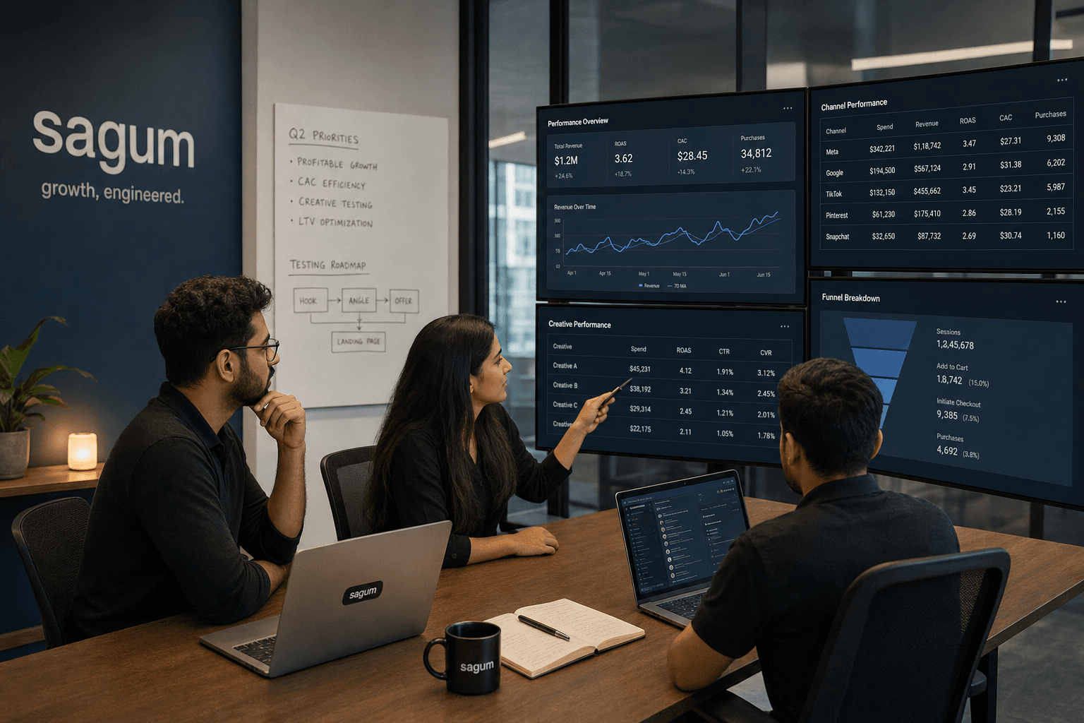 The Sagum team, senior operators behind the strategy