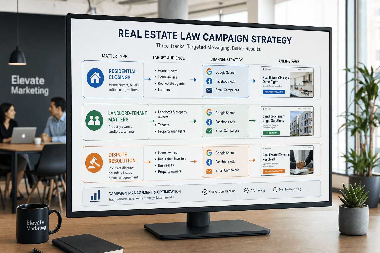The advertising strategy for a Real Estate Attorneys business