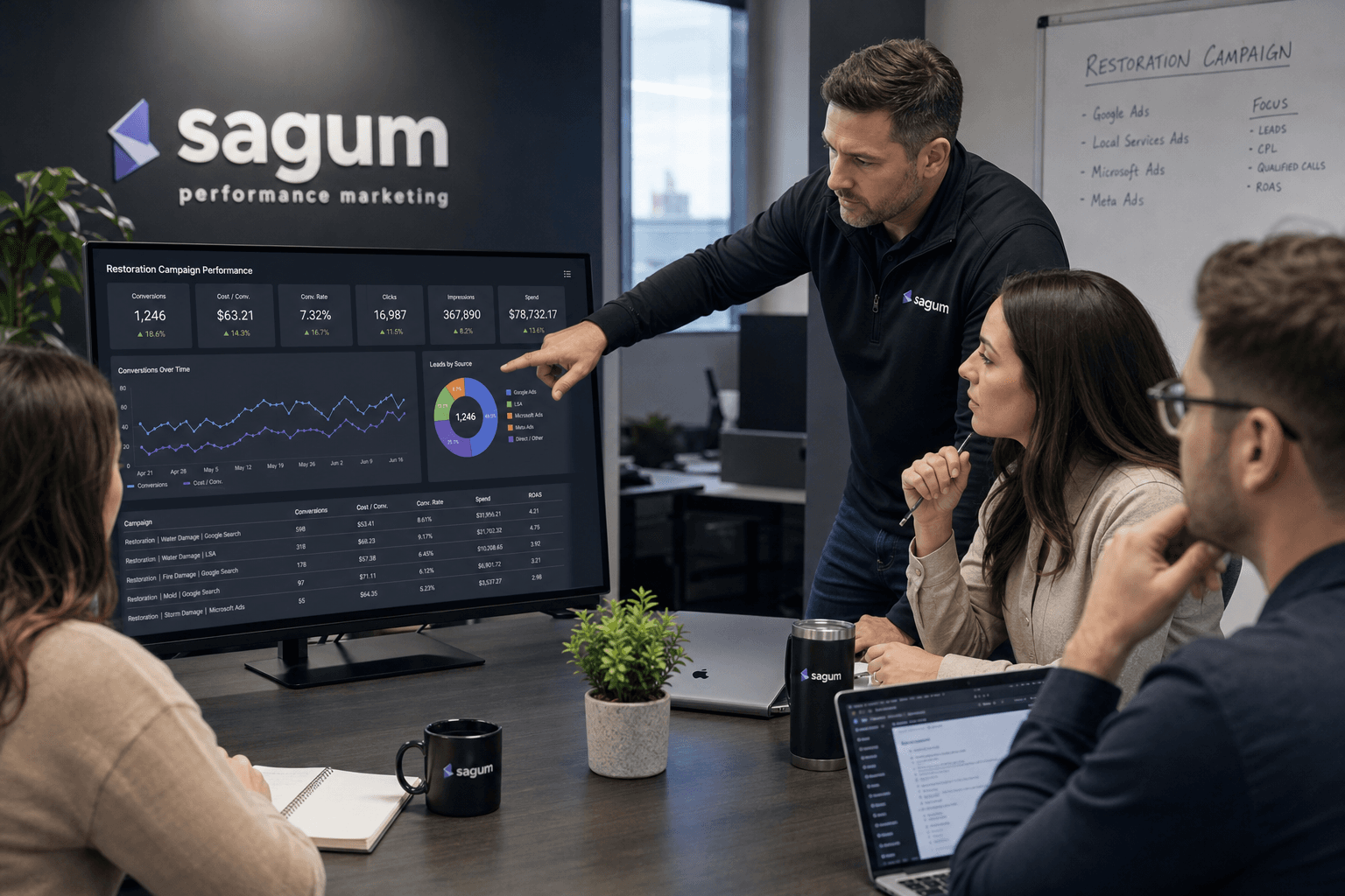 The Sagum team, senior operators behind the strategy