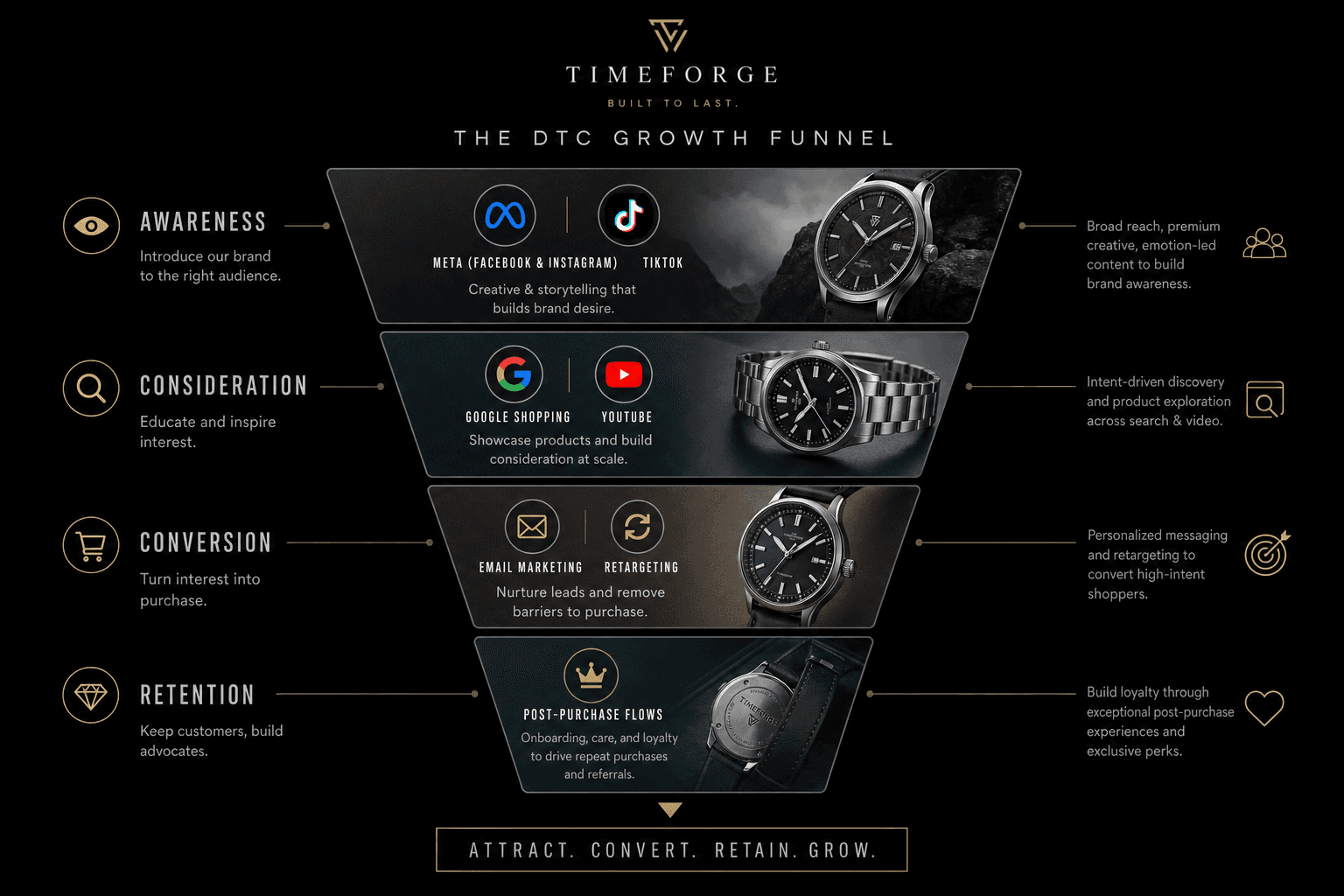 The advertising strategy for a Watch Brands business